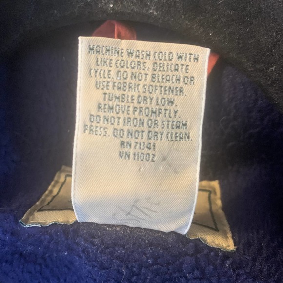 L.L. Bean Mens Jacket Size XL Red Long Sleeves Fleece Lined Bomber Full Zip‎ - Picture 10 of 10